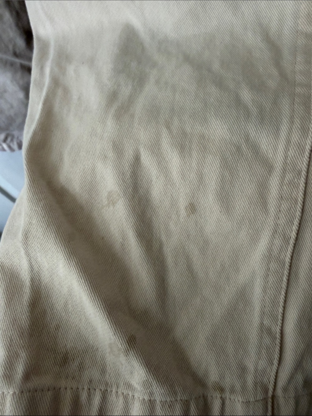 Cream Barrel Leg Pants with Black Floral Embroidery - Picture 5 of 6